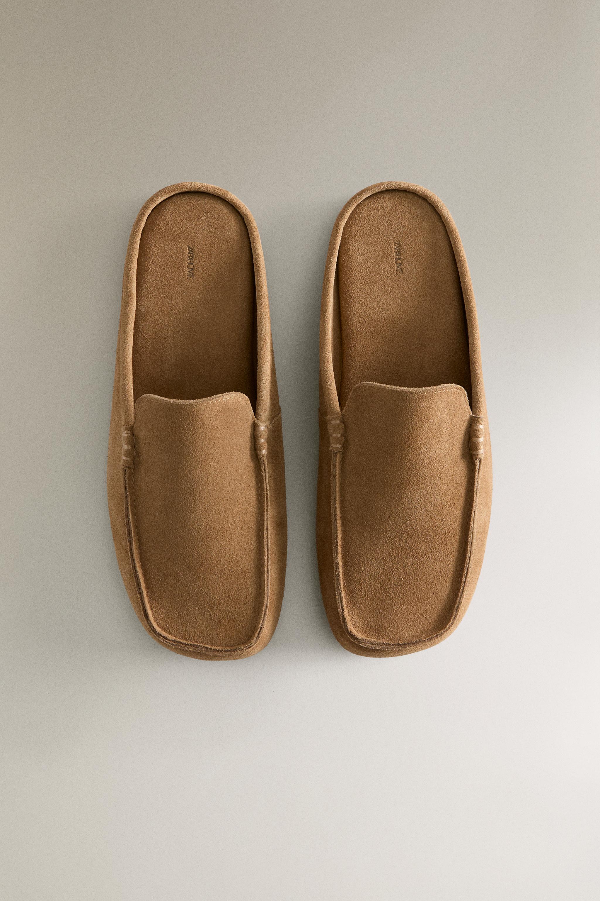 LEATHER MULE LOAFERS
